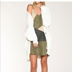 NWT Boutique Suede Patchwork Dress- Small